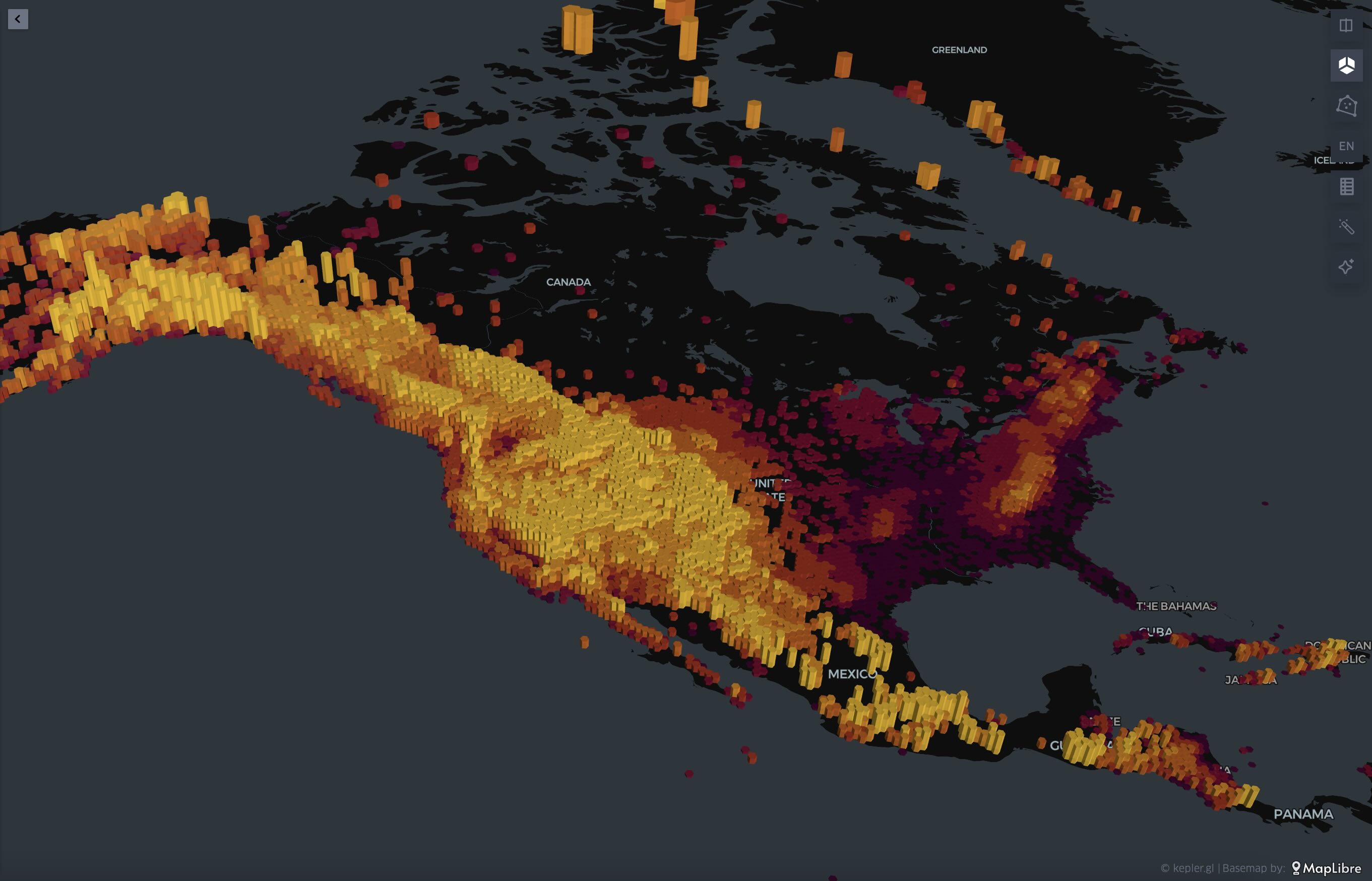 North America Low resolution DEM